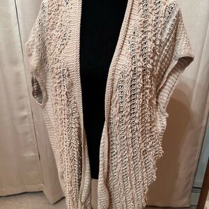 Open-Front Cream Knit Sweater Cardigan - Women's